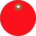 Box Packaging Plastic Circle Tags, 2" Dia., Red, 100/Pack G26070